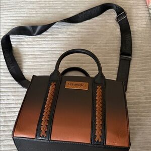 Wrangler Two-Tone Brown and Black Tote